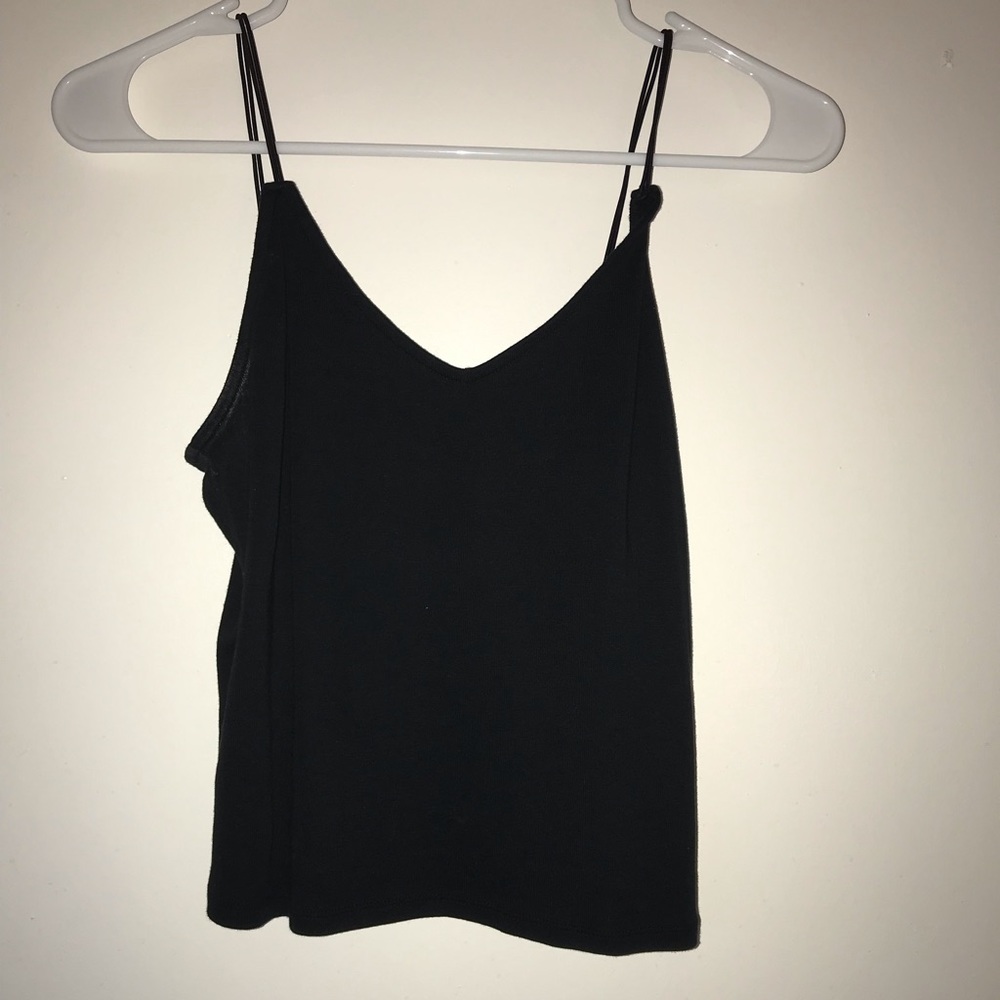 Black spaghetti strap tank, never worn.